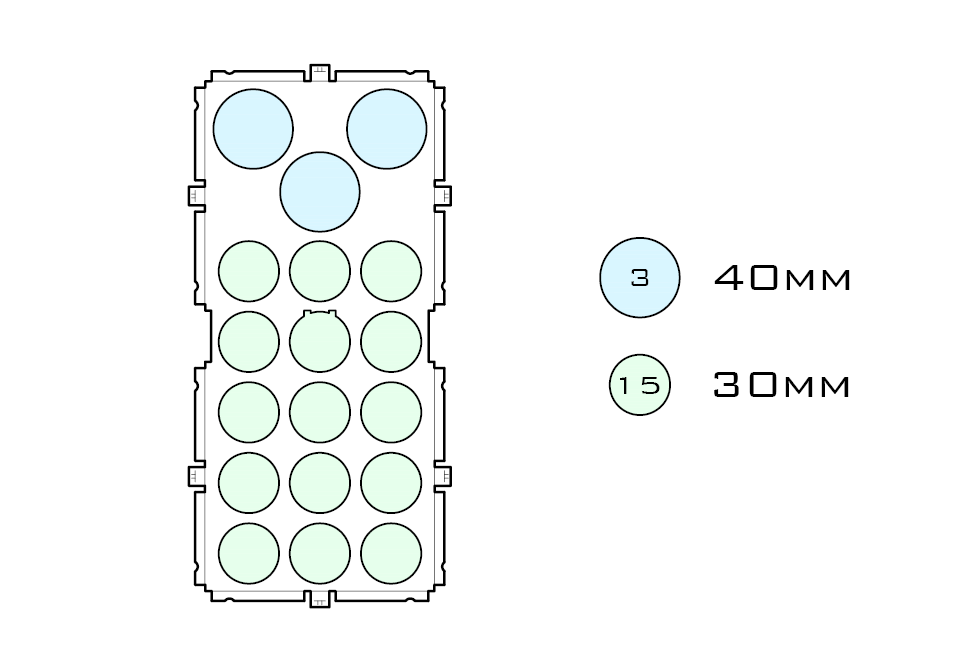 Drawing of medium acrylic display case base