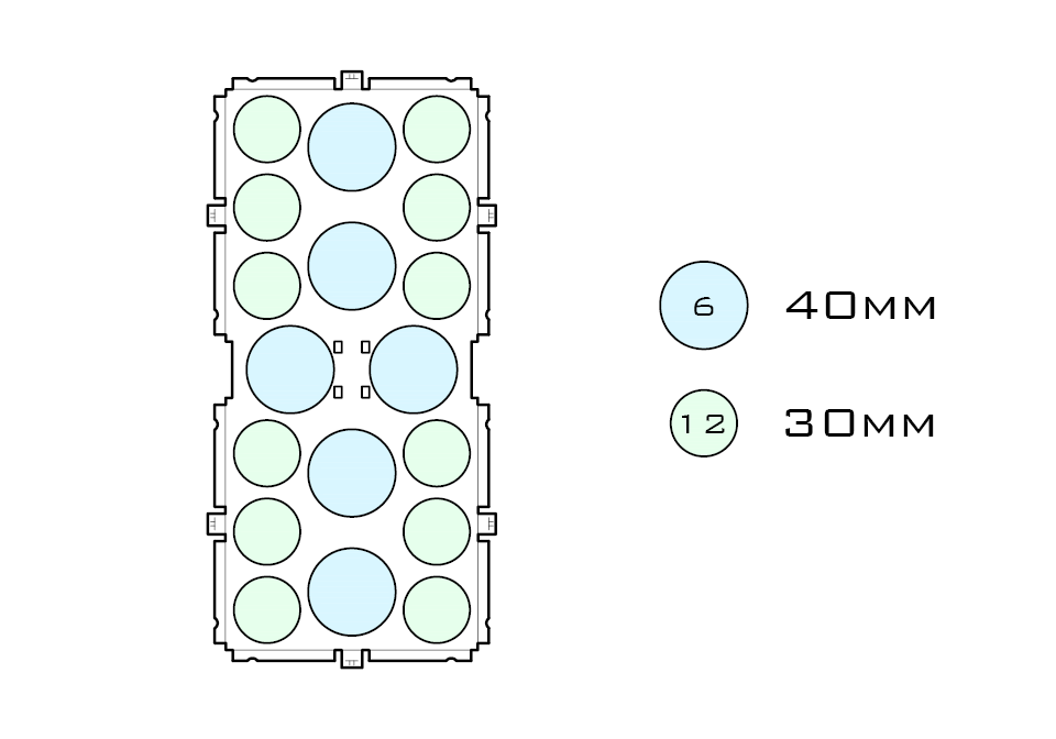 Drawing of medium acrylic display case base