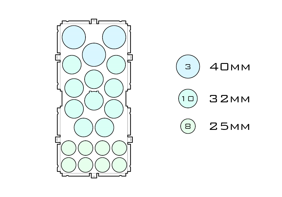 Drawing of medium acrylic display case base