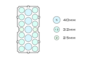 Drawing of medium acrylic display case base