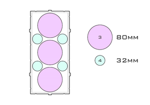 Drawing of medium acrylic display case base