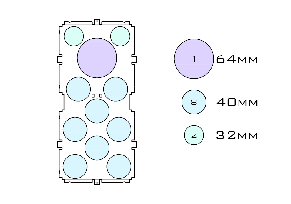 Drawing of medium acrylic display case base