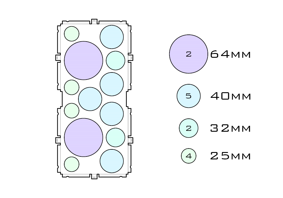 Drawing of medium acrylic display case base