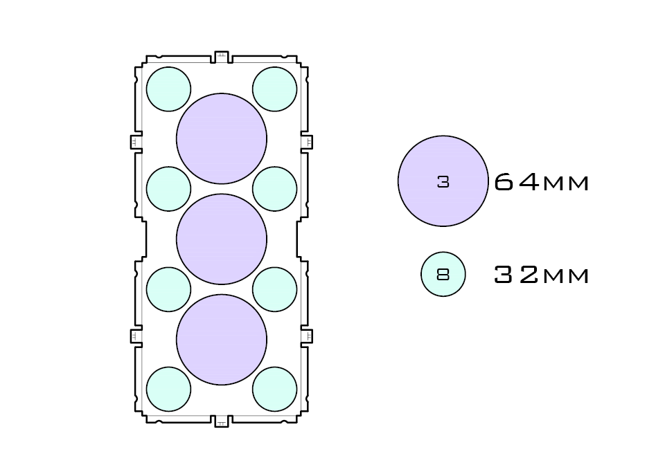 Drawing of medium acrylic display case base