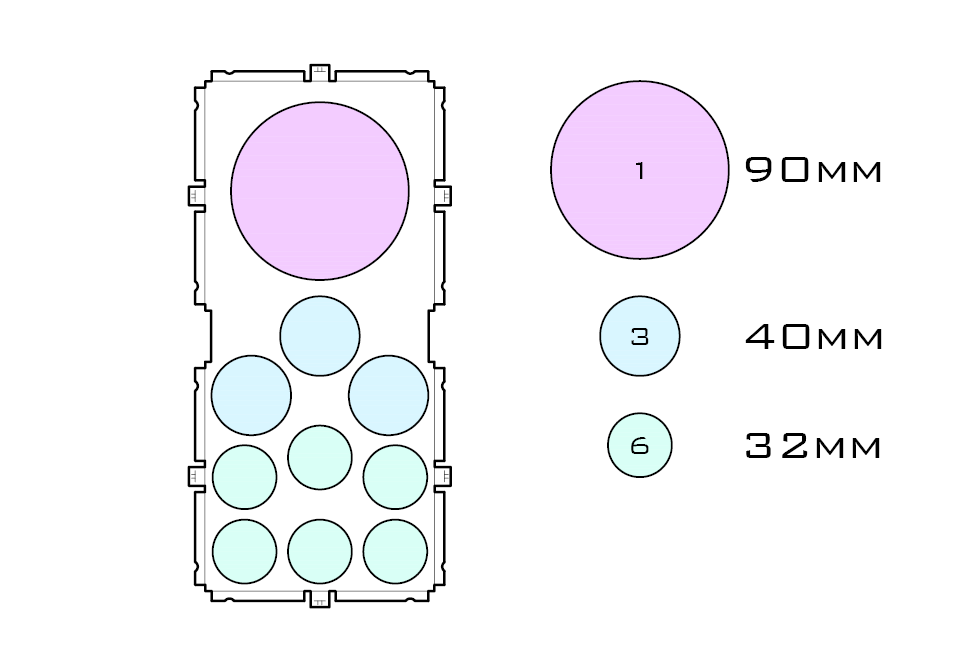 Drawing of medium acrylic display case base