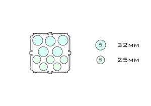 Drawing of medium acrylic display case base