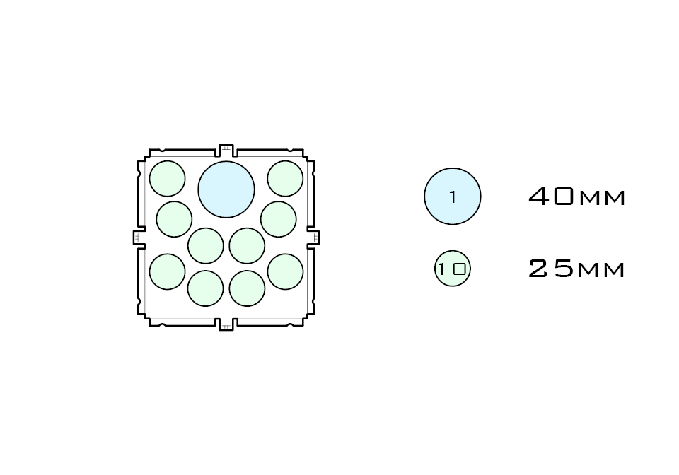 Drawing of medium acrylic display case base