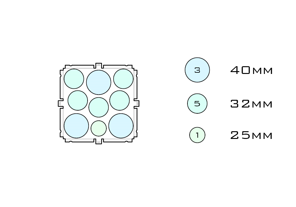 Drawing of medium acrylic display case base
