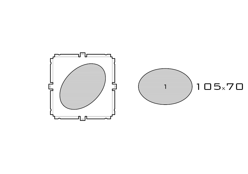Drawing of medium acrylic display case base