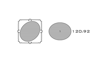 Drawing of medium acrylic display case base