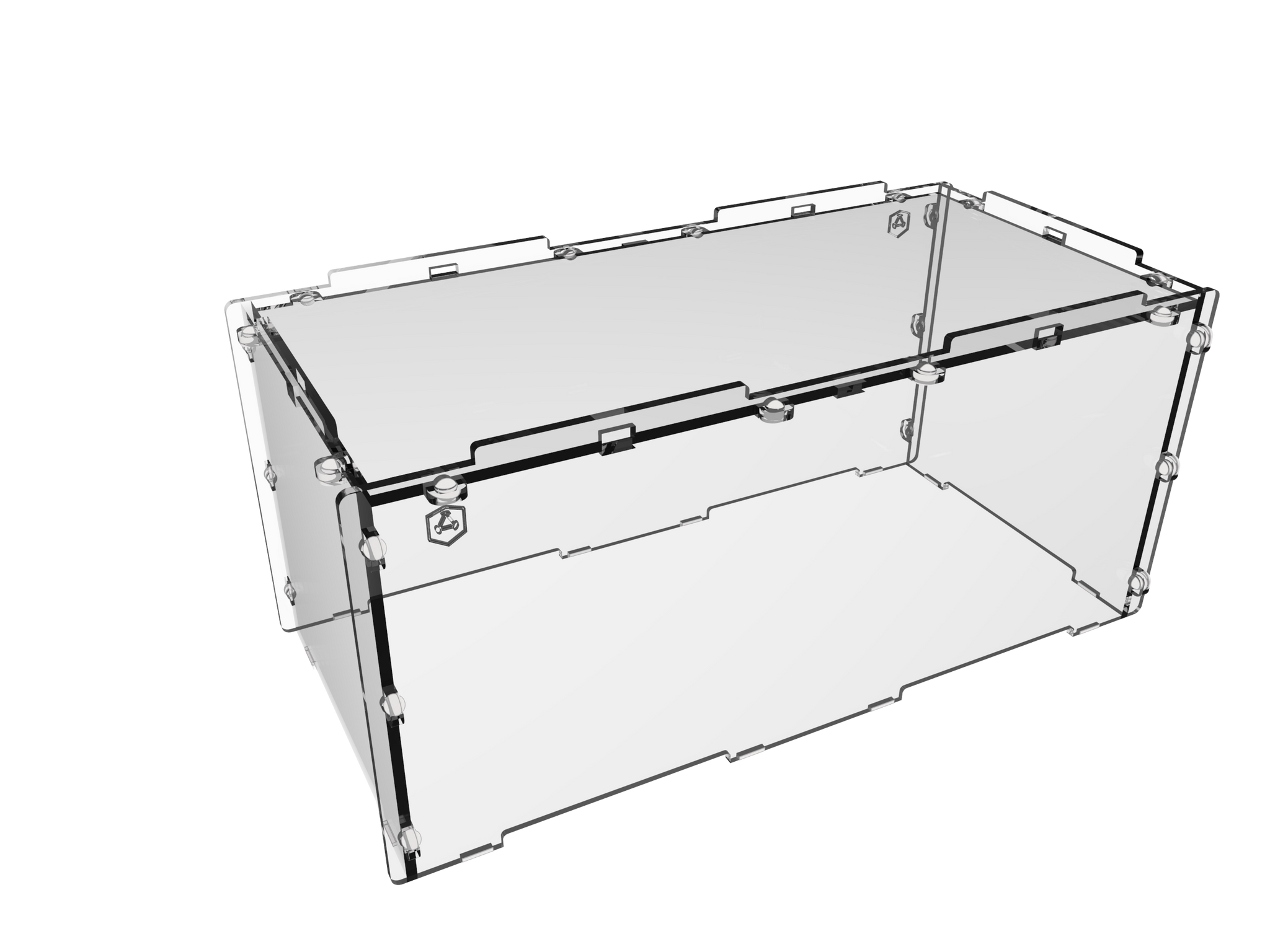 Fortress 3/4 Cube, Acrylic Display Case for Miniatures and Models